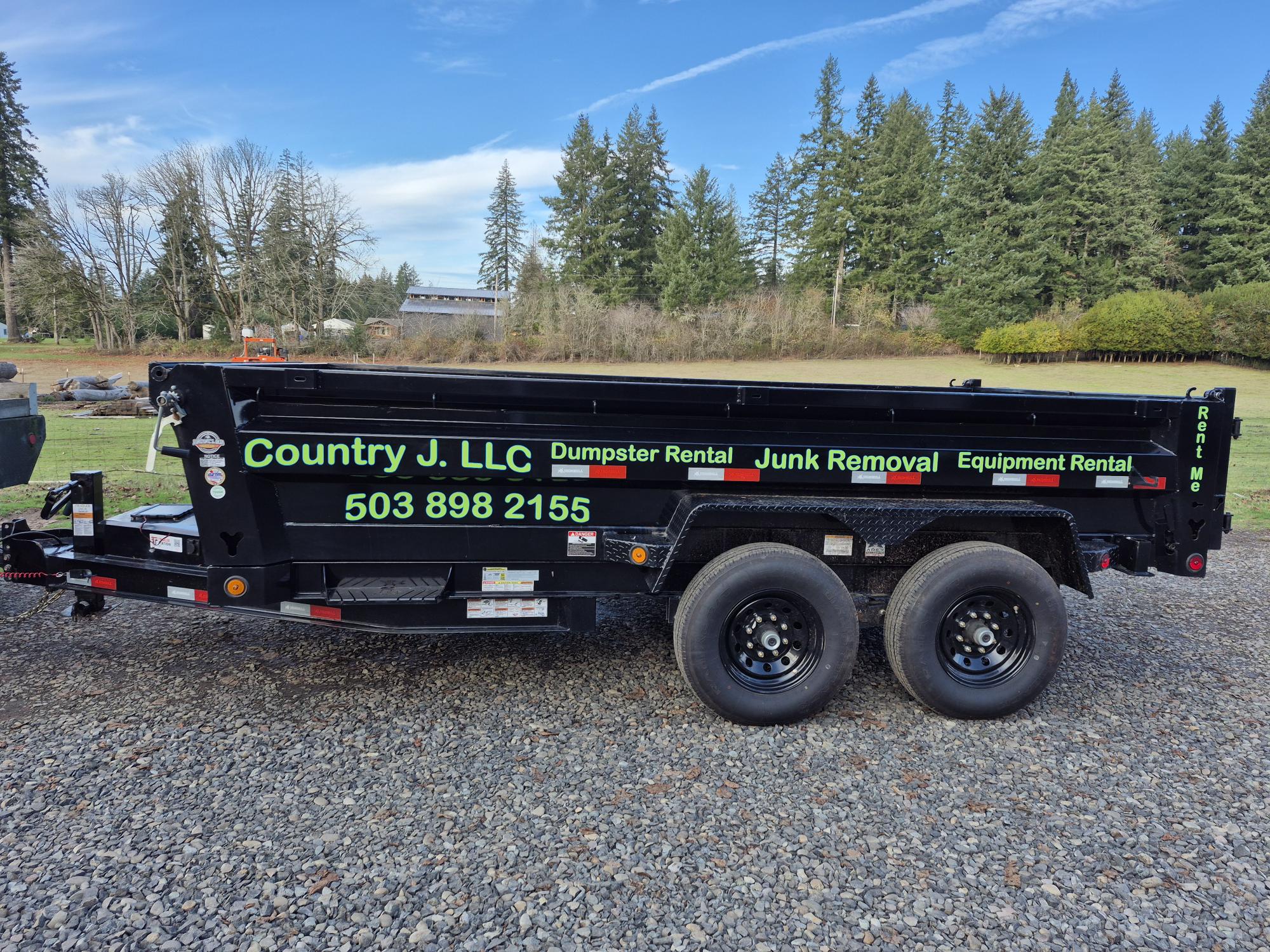 14ft Dump Trailer · 24″ Side Walls (14K Capacity)