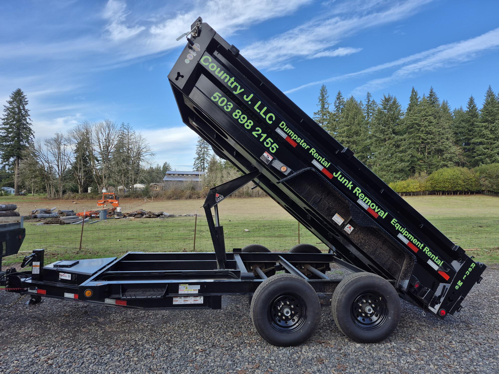14ft Dump Trailer · 24″ Side Walls (14K Capacity)