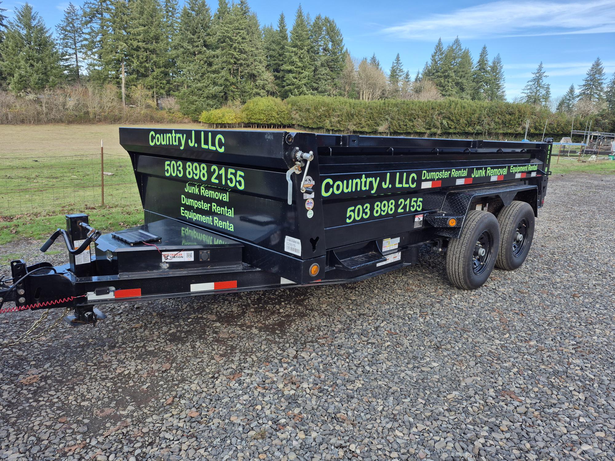 14ft Dump Trailer · 24″ Side Walls (14K Capacity)